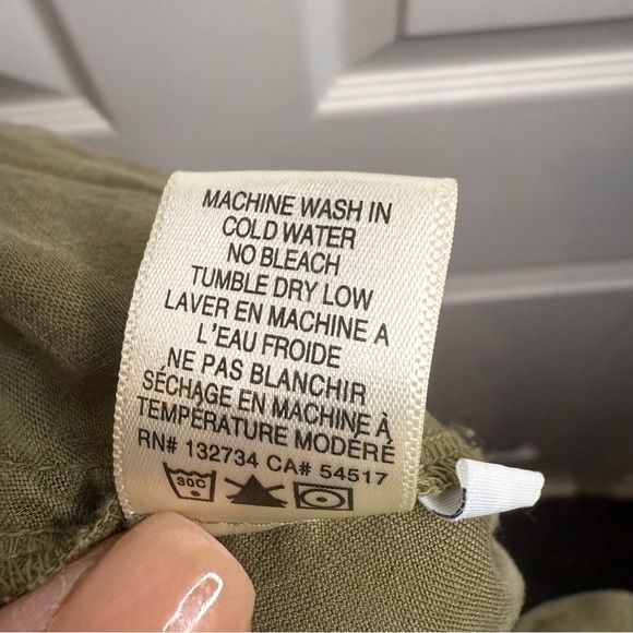 Cloth & Stone Olive Ankle Tencel Joggers Elastic around Ankles Size Large GUC - Picture 8 of 9